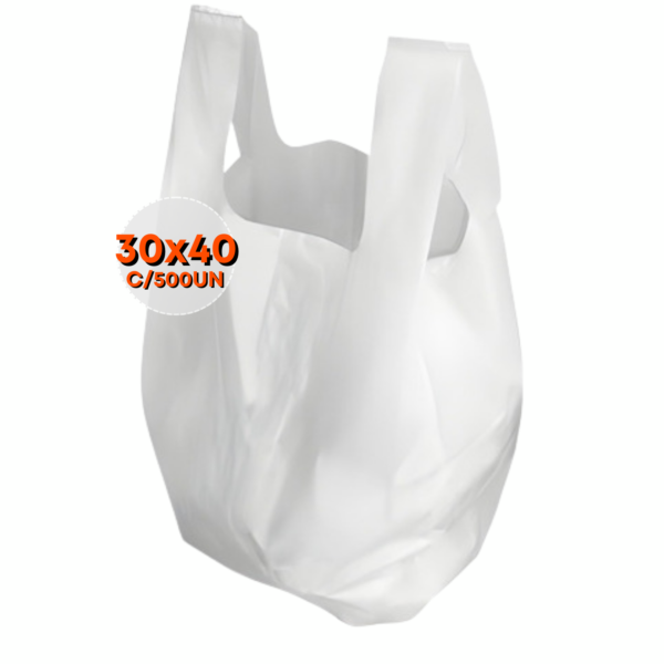 500 unid. Sacola Plástica Branca ( 25x35cm / 30x40cm / 40x50 cm ) - Imagem 3