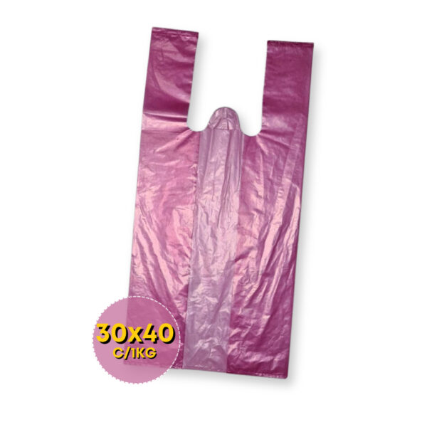 Sacola Plastica Roxa 30x40 Reforçada C/1kg