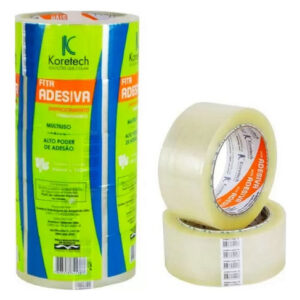 5 Rolos Fita Adesiva Transparente 48mm X 100 Metros