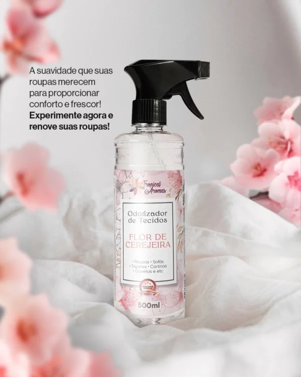 Odorizador De Tecidos Flor De Cerejeira 500ml Tropical Aroma