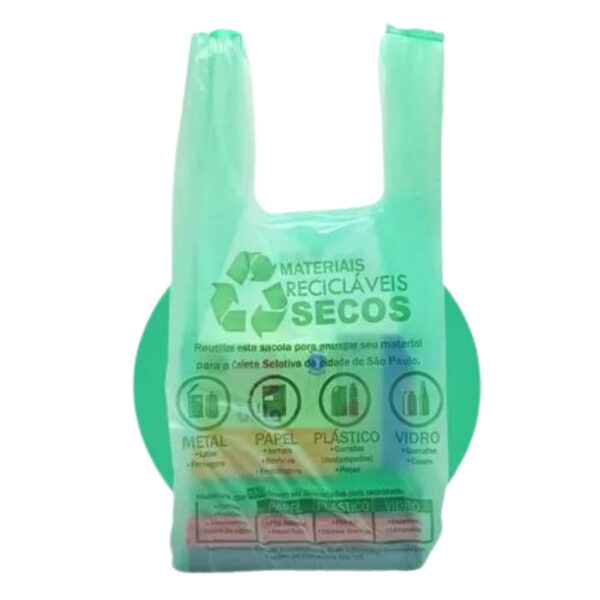 Sacola Plástica Ecológica Biodegradável Prefeitura 38x50 C/500un - Imagem 3