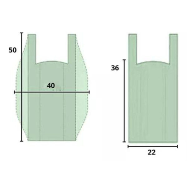 Sacola Plástica Ecológica Biodegradável Prefeitura 38x50 C/500un - Imagem 2