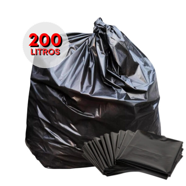 Saco De Lixo 200 Litros Reforçado Uso Pesado com 2,5kg