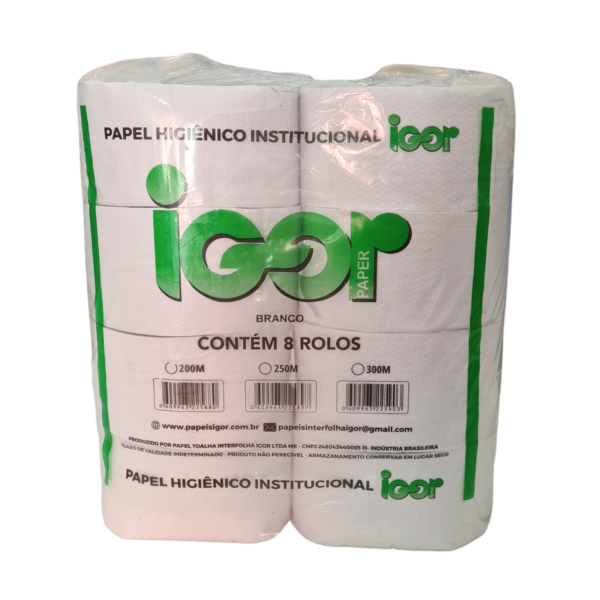Papel Higiênico Institucional Rolão Branco Igor C/8  Empresa - Imagem 2