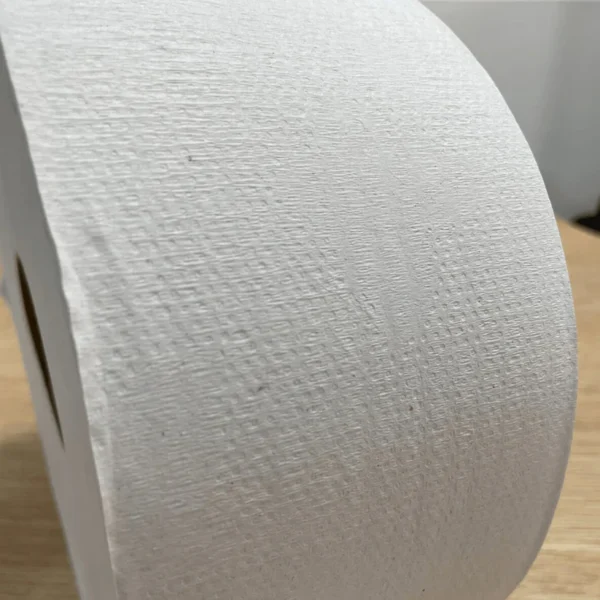 Papel Higiênico Rolão Branco Reciclado folha simples Dubbon com 8 rolos de aproximadamente 300 metros - Imagem 3