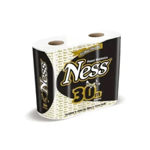 Papel Higiênico Folha Dupla Ness com 4 rolos de 30 metros