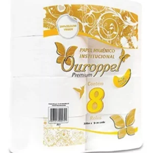 Papel Higiênico Folha Simples Rolão 300m Pt 8 Rl Ouroppel Premium