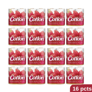 Papel Higiênico Cotton Folha Dupla 30m – 16 Pacotes com 4 Rolos | Suavidade e Qualidade Superior