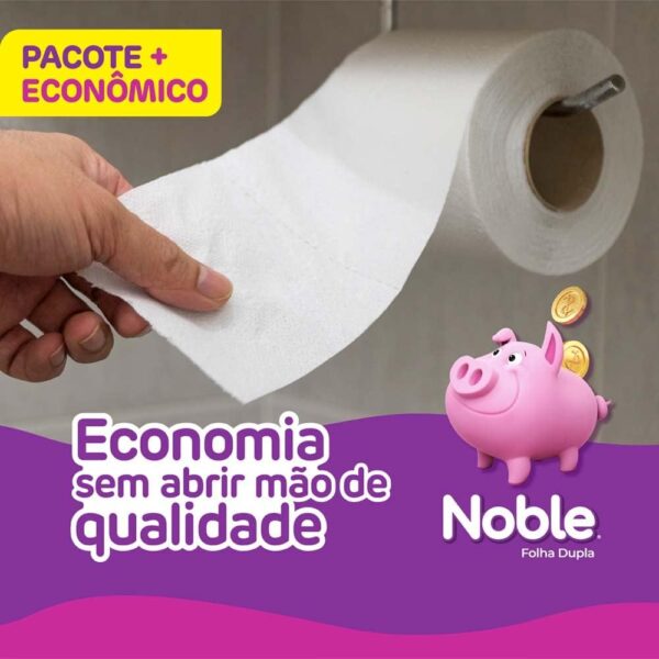  Papel Higiênico Noble Folha Dupla 20m – 10 Pacotes com 12 Rolos - Image 5