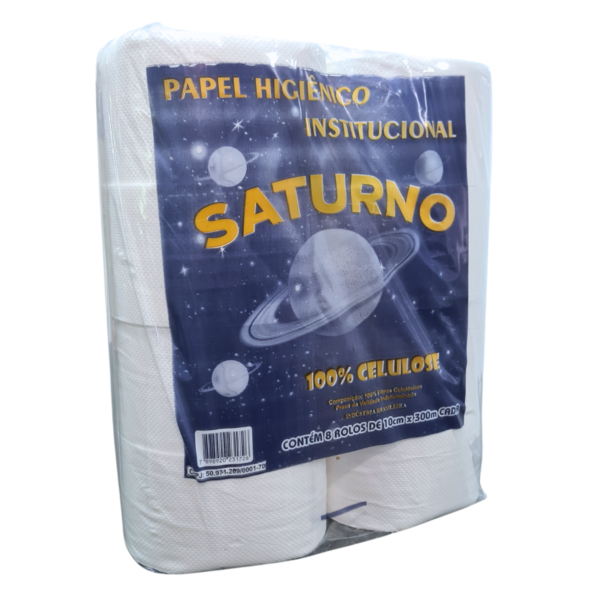 Papel Higiênico Rolão Saturno 300m Folha Simples Macio Premium - Imagem 2