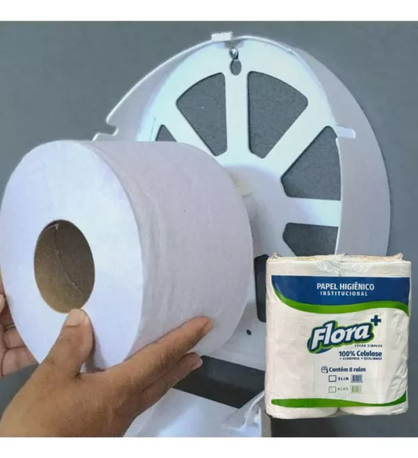 Papel Higiênico Rolão Luxo Econômico 9cm 8 Rolos Slim 2,2 Kg - Imagem 4