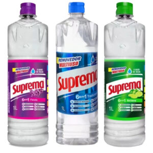 Kit 3 Removedor Perfumado Suprema Tradicional Verbena Florata Multisuperfícies 1 Litro - 03 unidades